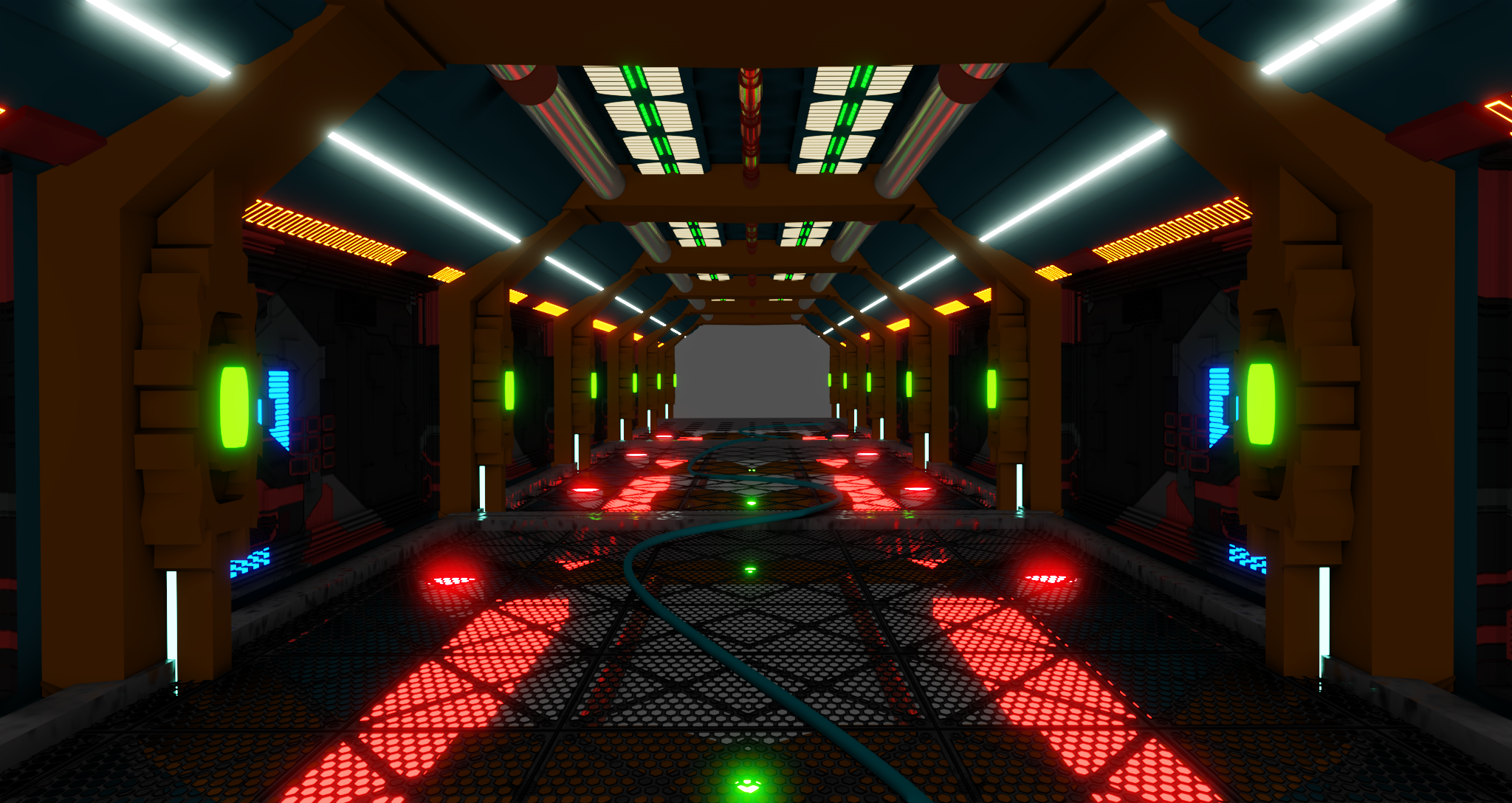 Low Poly SIFI Corridor preview image 1